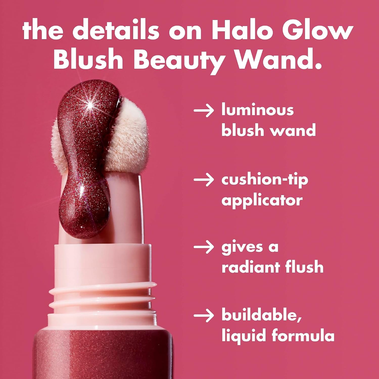 Halo Glow Blush Beauty Wand, Rosé You Slay