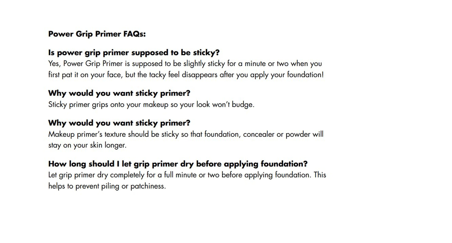 Power Grip Primer, Gripping & Hydrating Gel Primer, 0.811 Fl Oz