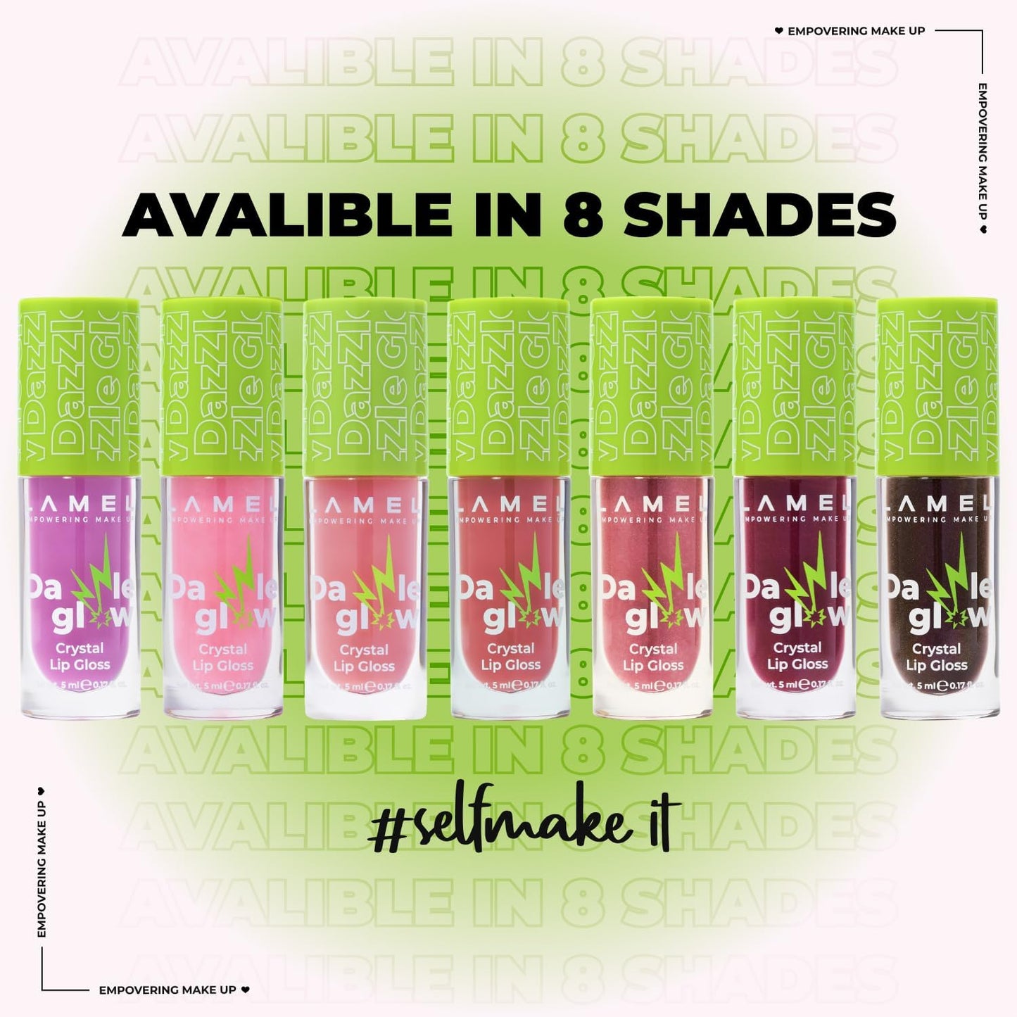 Dazzle Glow Crystal Lip Gloss – Bright Pink Shade, 404