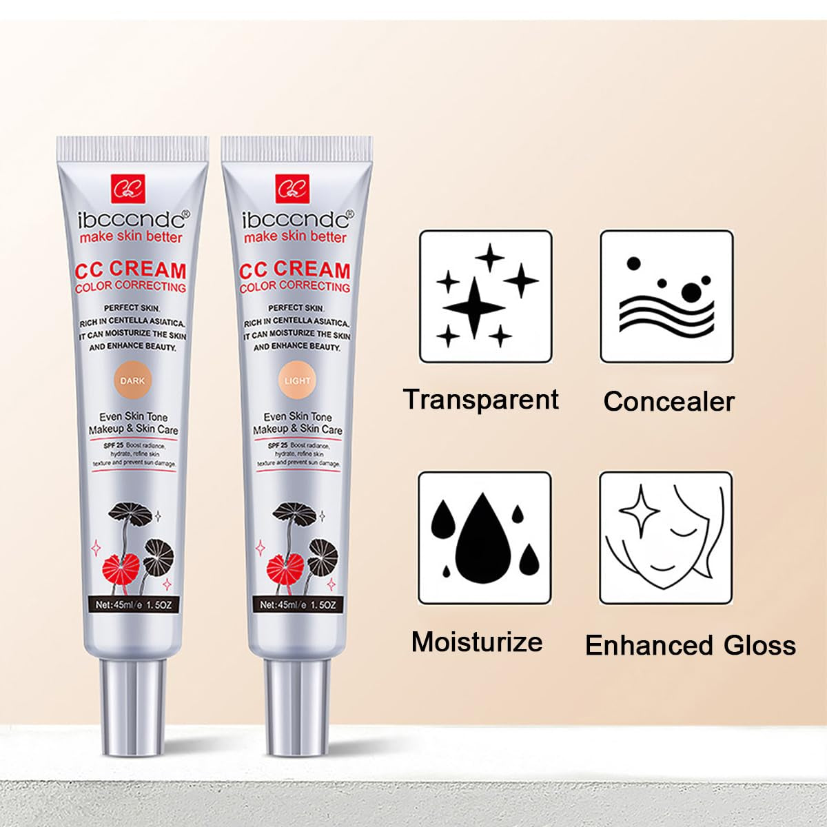 Color Correcting CC Cream with SPF 25, Light, 45 Ml