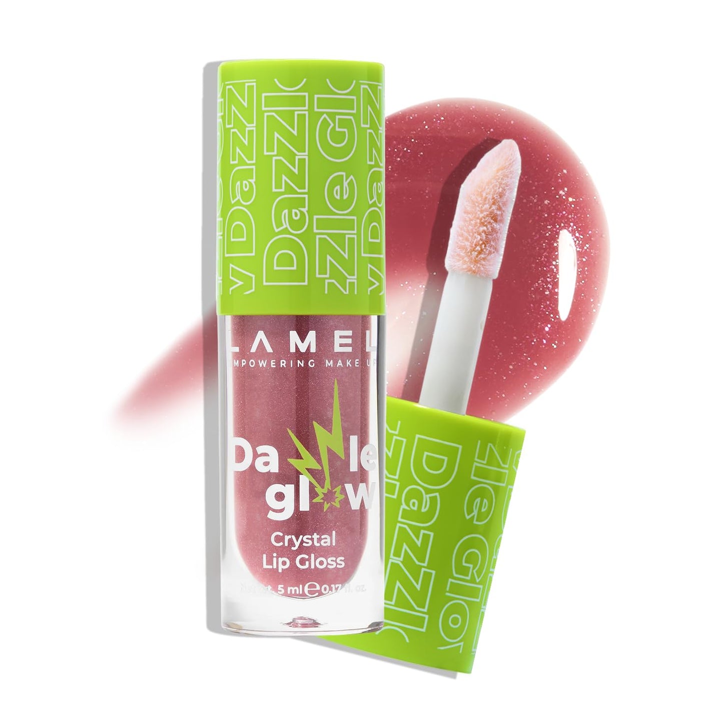 Dazzle Glow Crystal Lip Gloss – Bright Pink Shade, 404