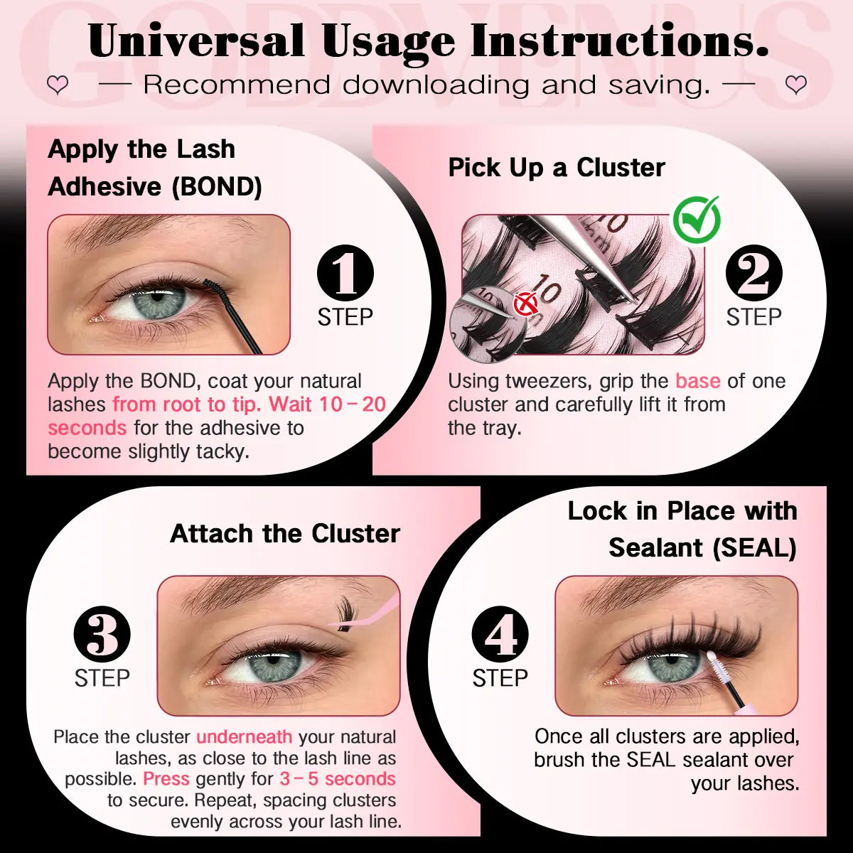 Dolly | Goddvenus Manga Lash Clusters Natural Wispy 300 Pcs Fairy Eyelash Clusters 10-16Mm Fluffy Cluster Eyelash