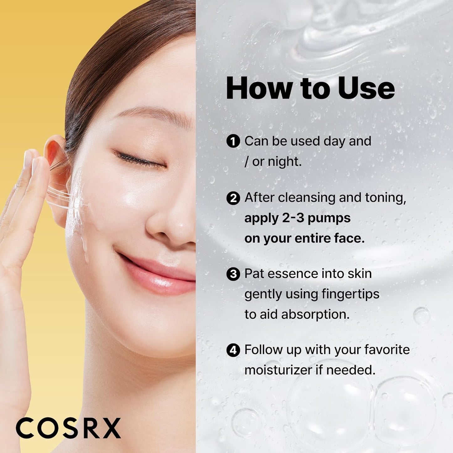 Snail Mucin 96% Repairing Serum for Sooothing & Hydrating 3.38 Oz.