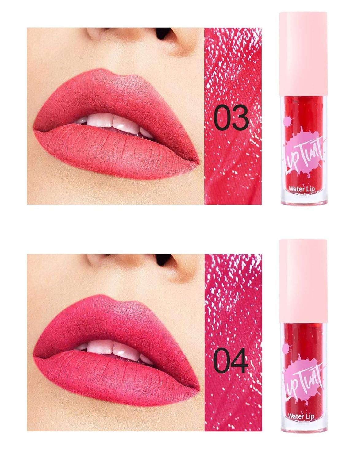 Moisturizing Lip Tint Stain Liquid Lipstick Makeup, Pack of 6 Colors